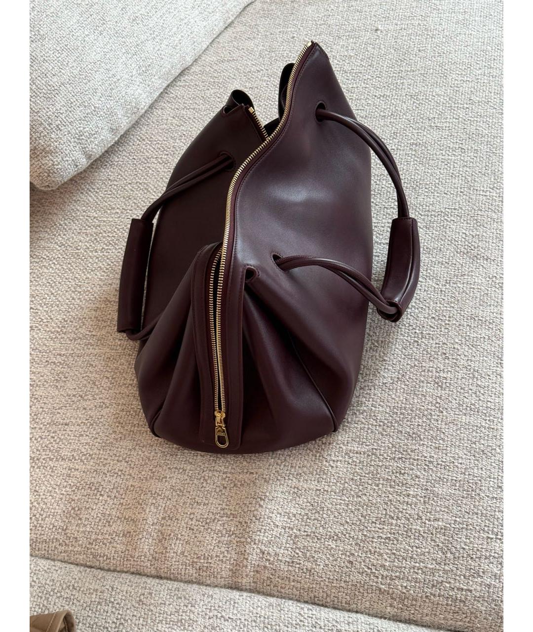 LOEWE Бордовая кожаная сумка тоут, фото 2