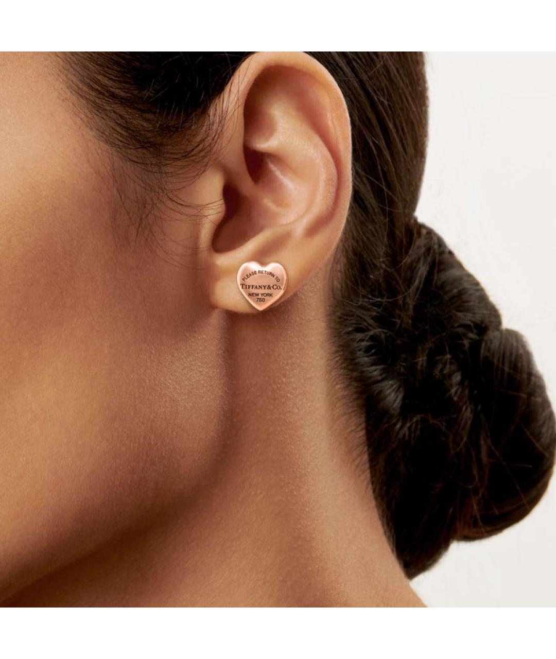 TIFFANY&CO Розовые серьги из розового золота, фото 3