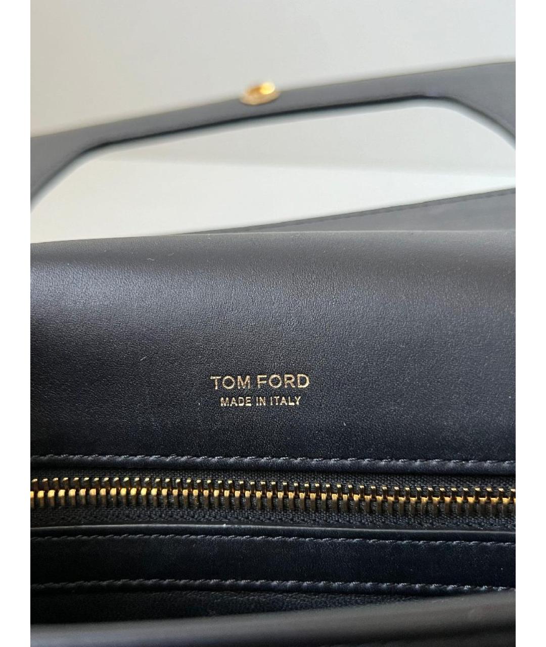 TOM FORD Черная кожаная сумка через плечо, фото 6