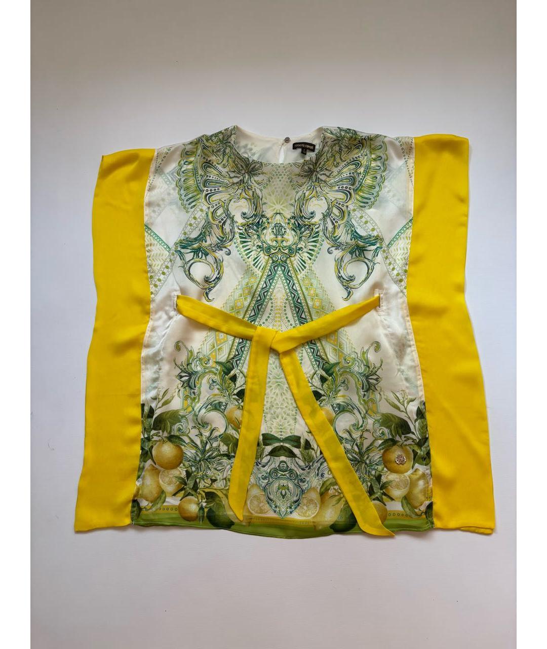 ROBERTO CAVALLI Мульти шелковая блузы, фото 8