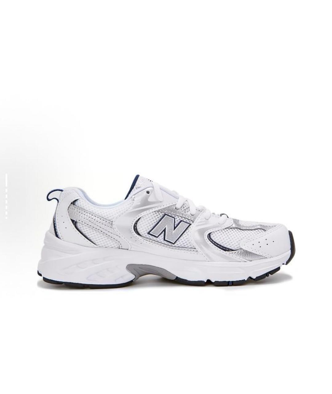 NEW BALANCE Белые текстильные кроссовки, фото 3