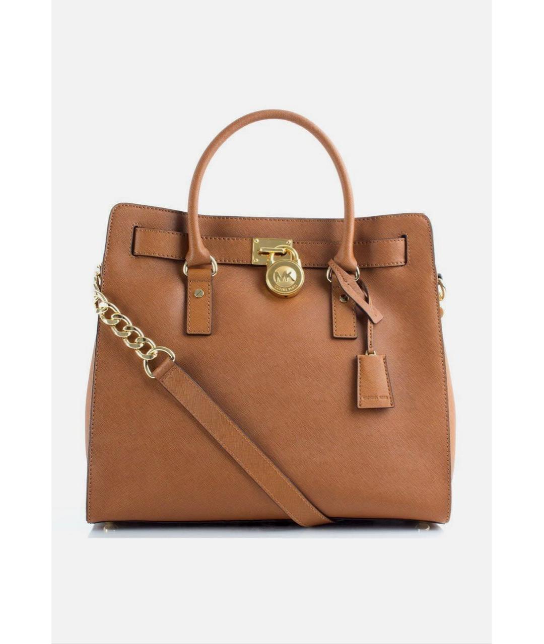 MICHAEL KORS Коричневая кожаная сумка тоут, фото 9