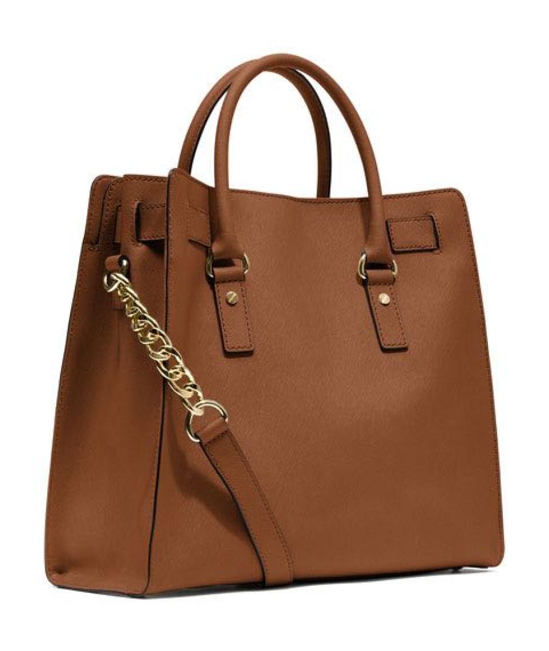 MICHAEL KORS Коричневая кожаная сумка тоут, фото 2