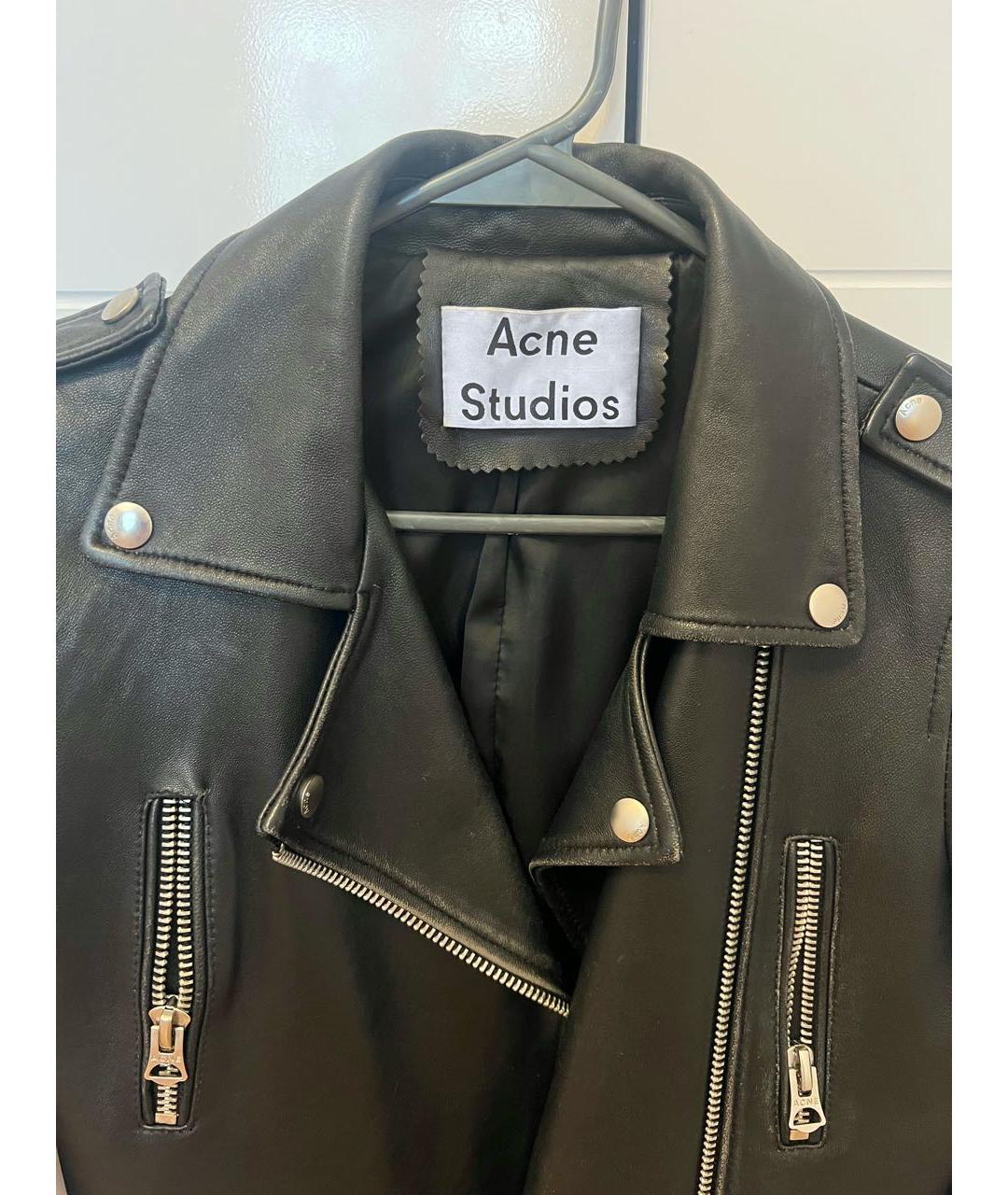 ACNE STUDIOS Черная кожаная куртка, фото 4