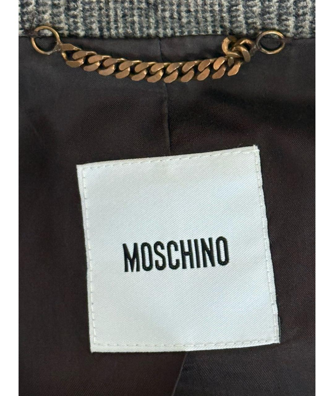 MOSCHINO Коричневый шерстяной жакет/пиджак, фото 3