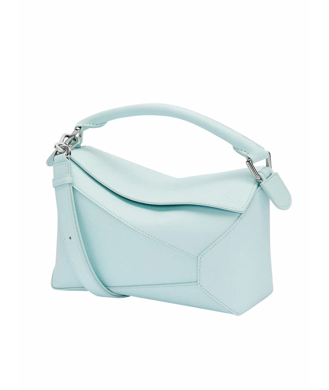 LOEWE Голубая кожаная сумка через плечо, фото 1