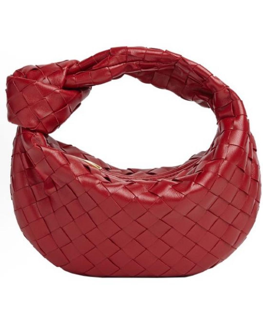BOTTEGA VENETA Бордовая кожаная сумка с короткими ручками, фото 4