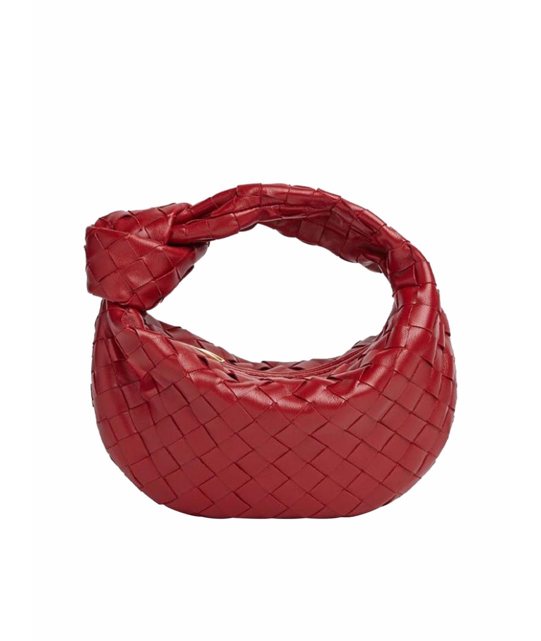 BOTTEGA VENETA Бордовая кожаная сумка с короткими ручками, фото 1