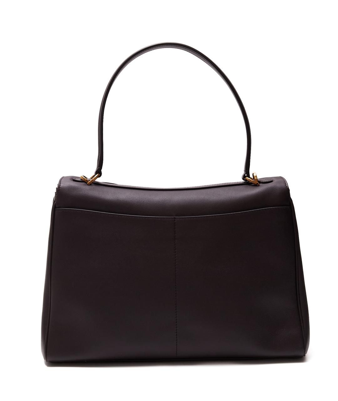 BALENCIAGA Коричневая кожаная сумка с короткими ручками, фото 3