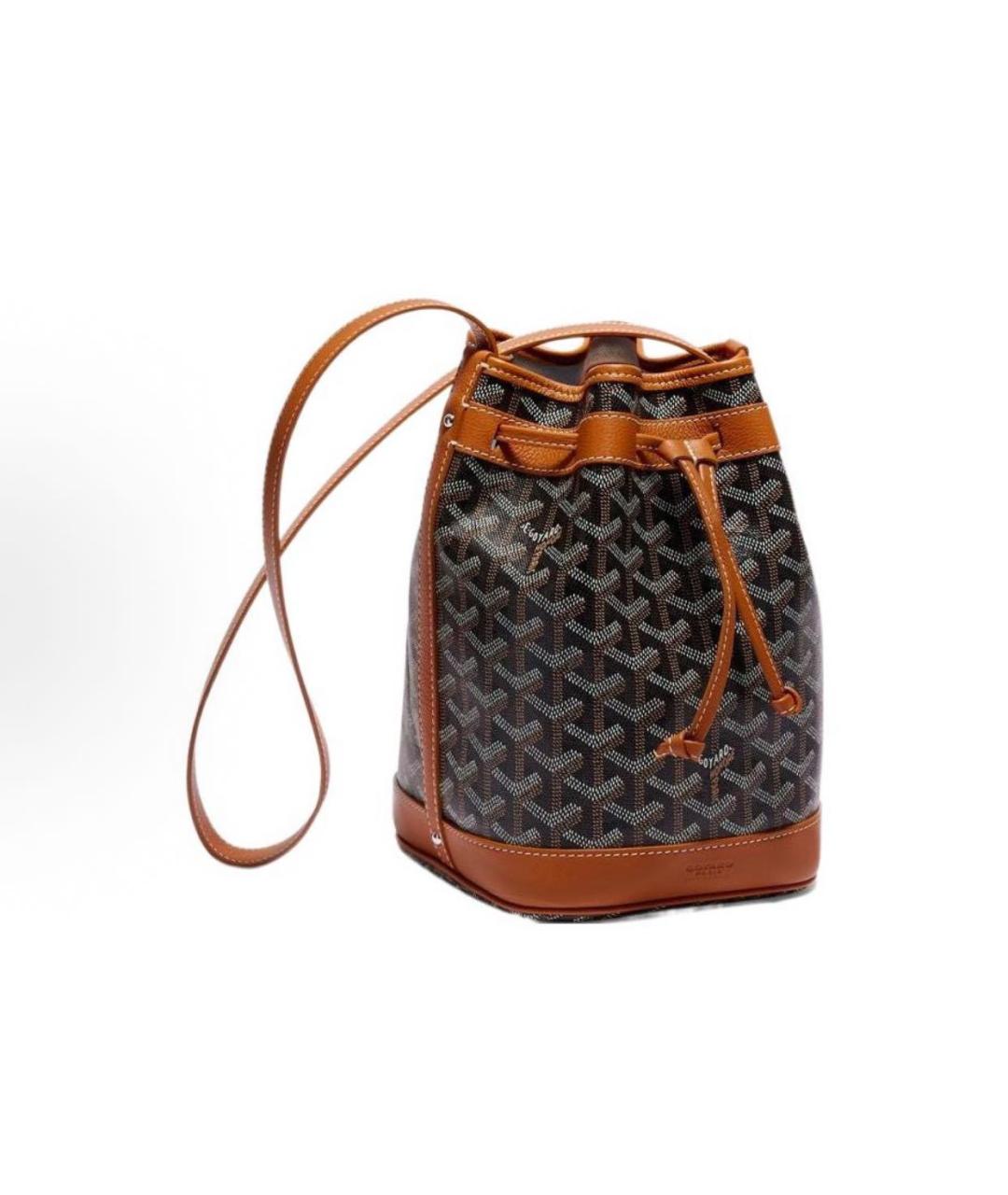 GOYARD Коричневая кожаная сумка через плечо, фото 4