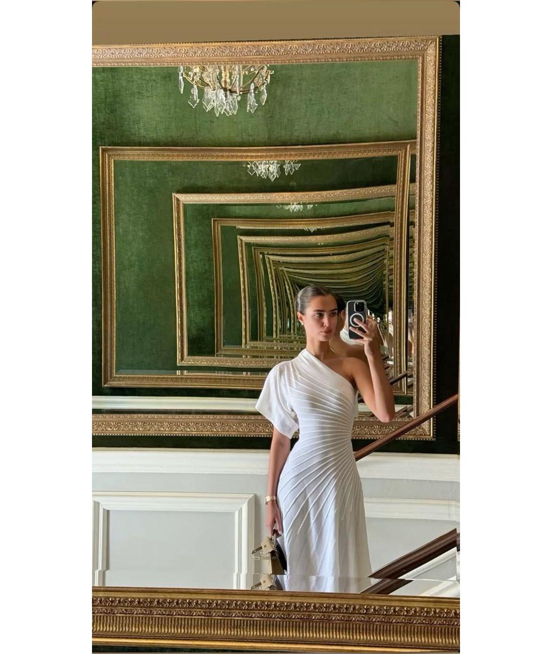 ALAIA Белое шерстяное коктейльное платье, фото 5