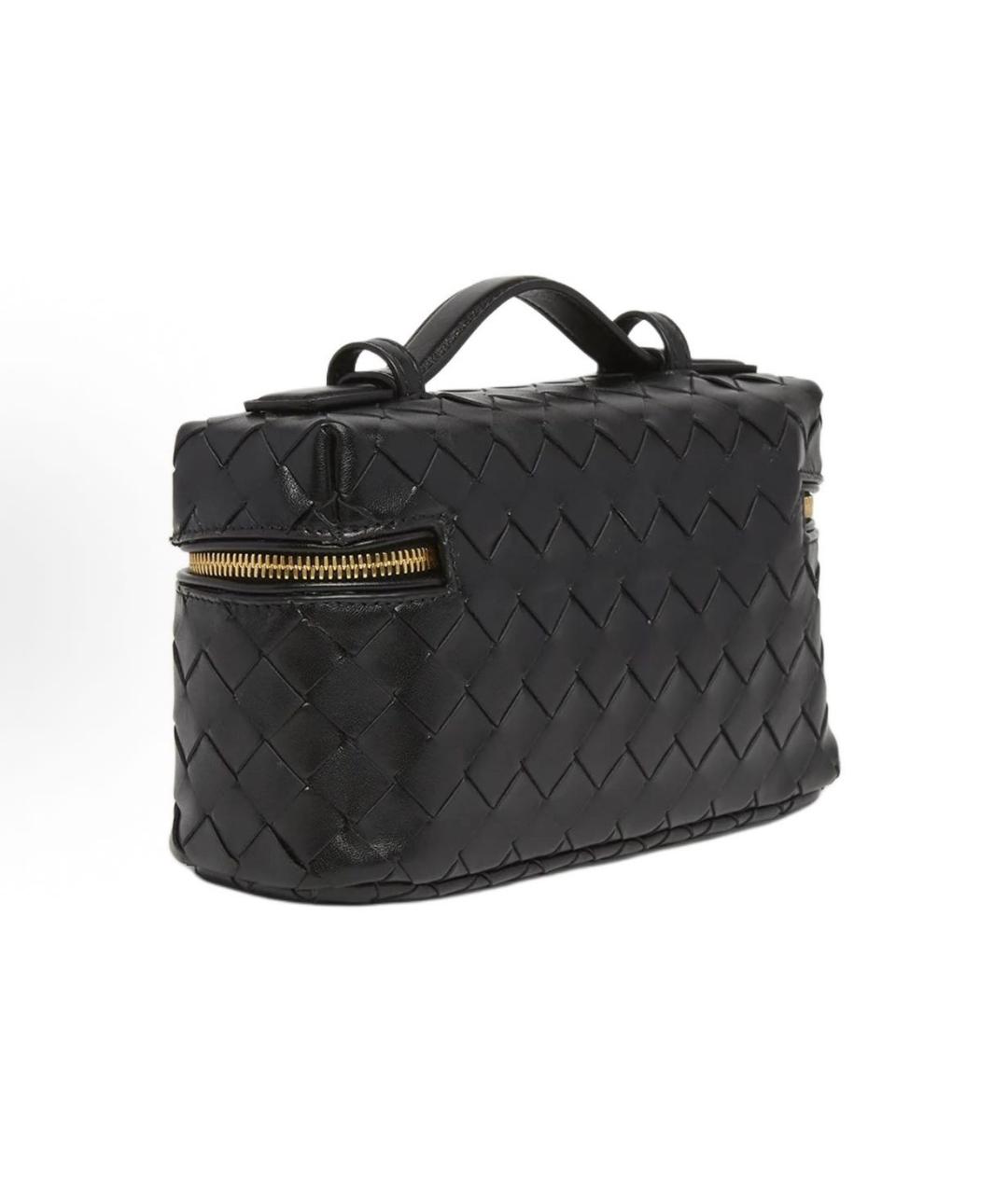 BOTTEGA VENETA Черная кожаная сумка через плечо, фото 2