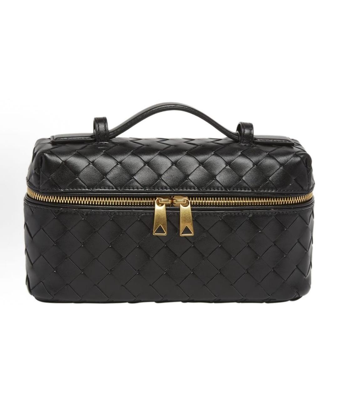 BOTTEGA VENETA Черная кожаная сумка через плечо, фото 6