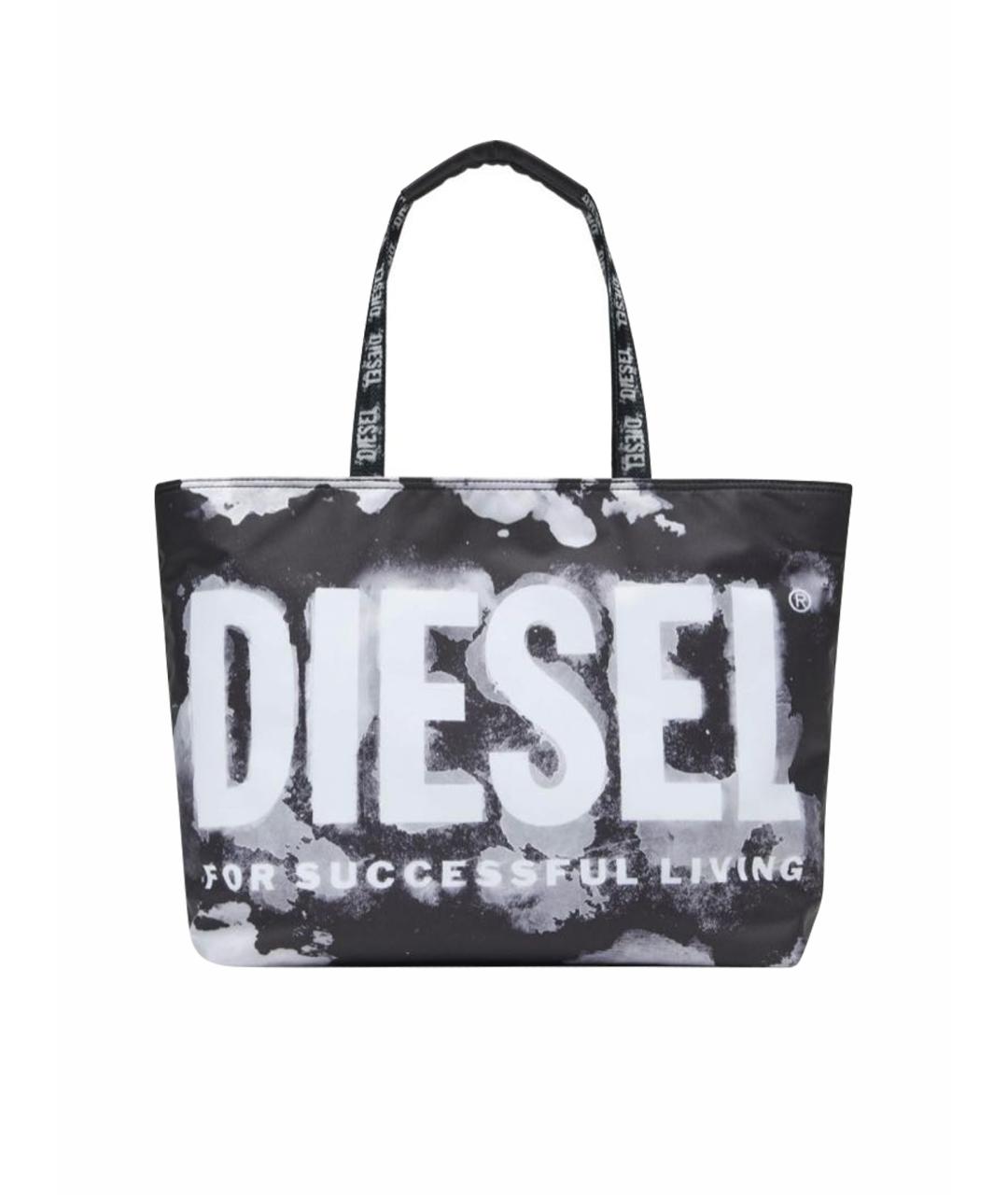 DIESEL Черная тканевая сумка тоут, фото 1