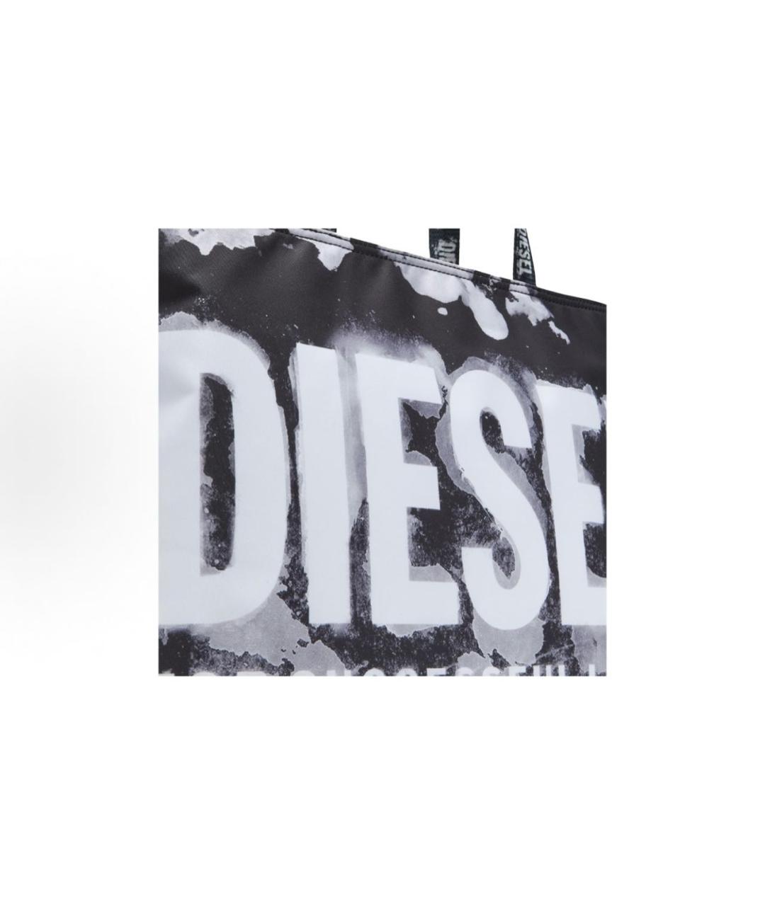 DIESEL Черная тканевая сумка тоут, фото 4