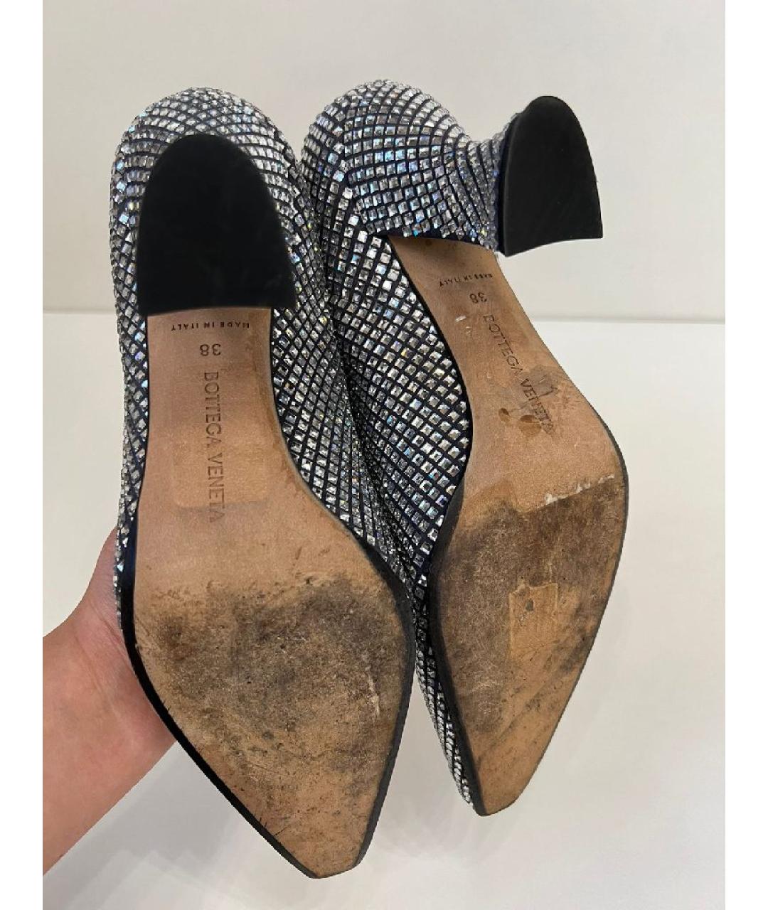BOTTEGA VENETA Серебряные туфли, фото 5