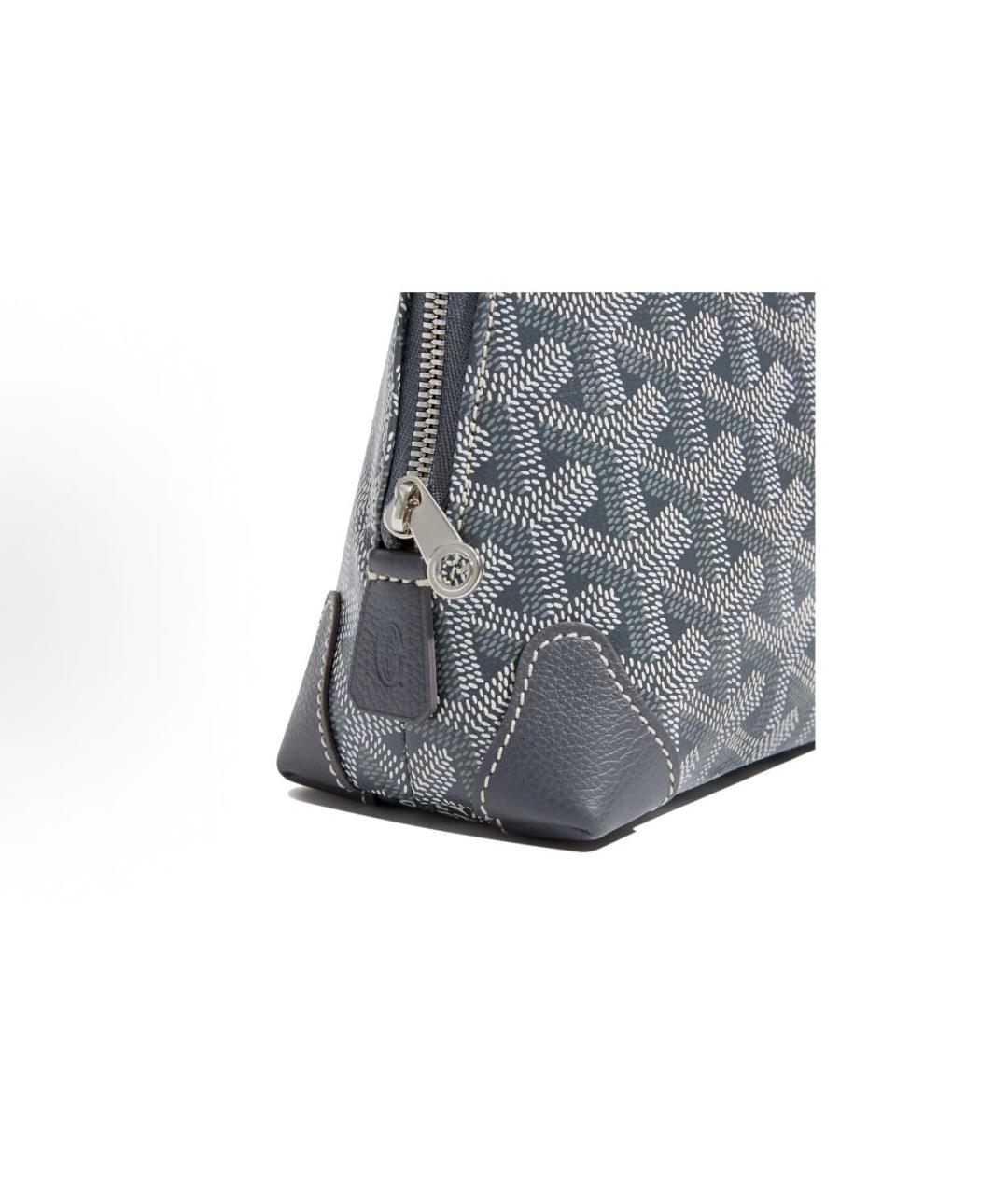 GOYARD Серая кожаная косметичка, фото 4