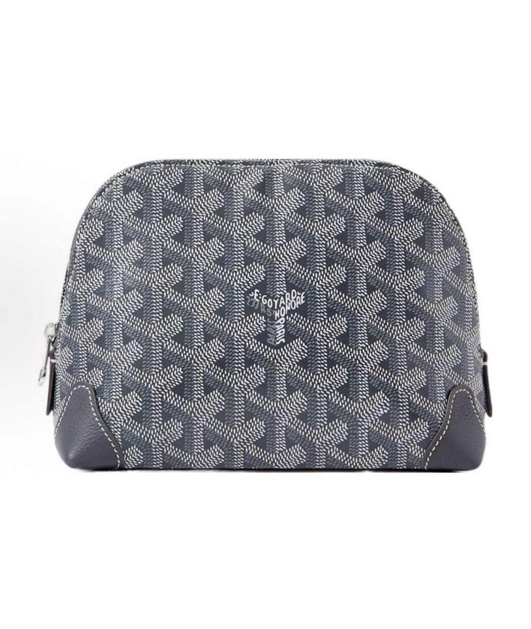 GOYARD Серая кожаная косметичка, фото 5