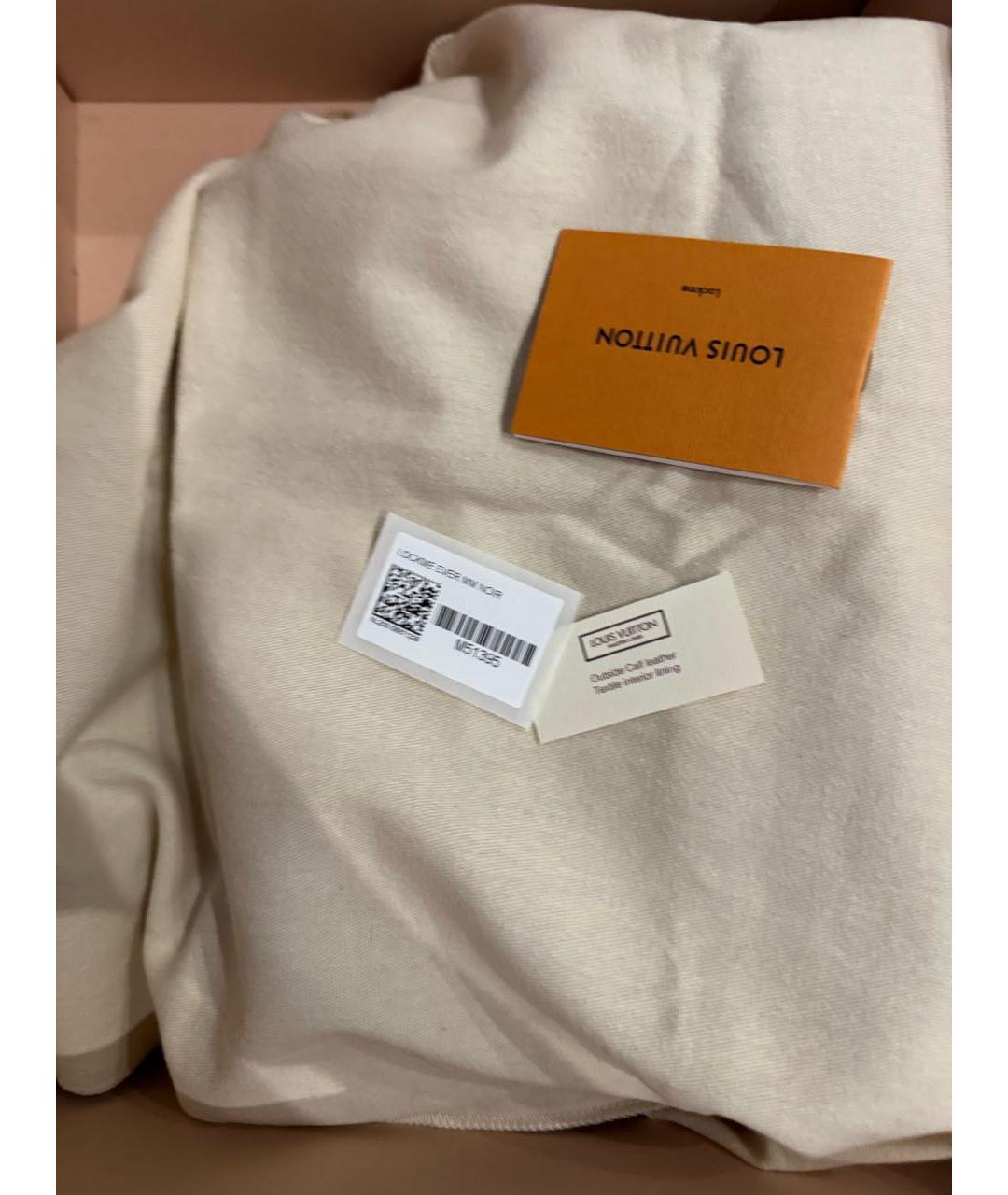 LOUIS VUITTON Черная кожаная сумка через плечо, фото 5