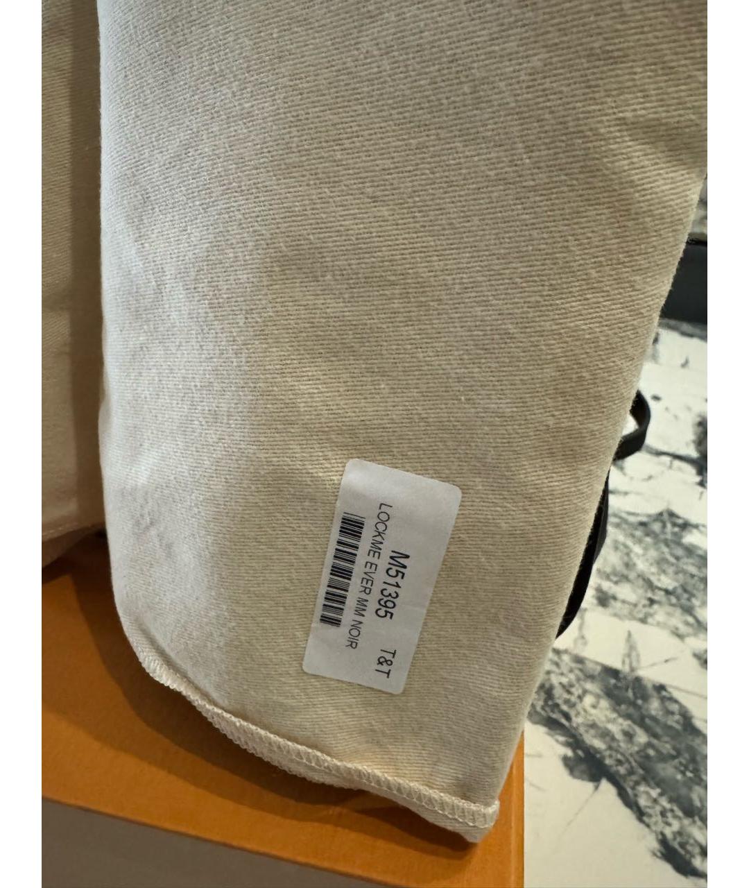 LOUIS VUITTON Черная кожаная сумка через плечо, фото 7