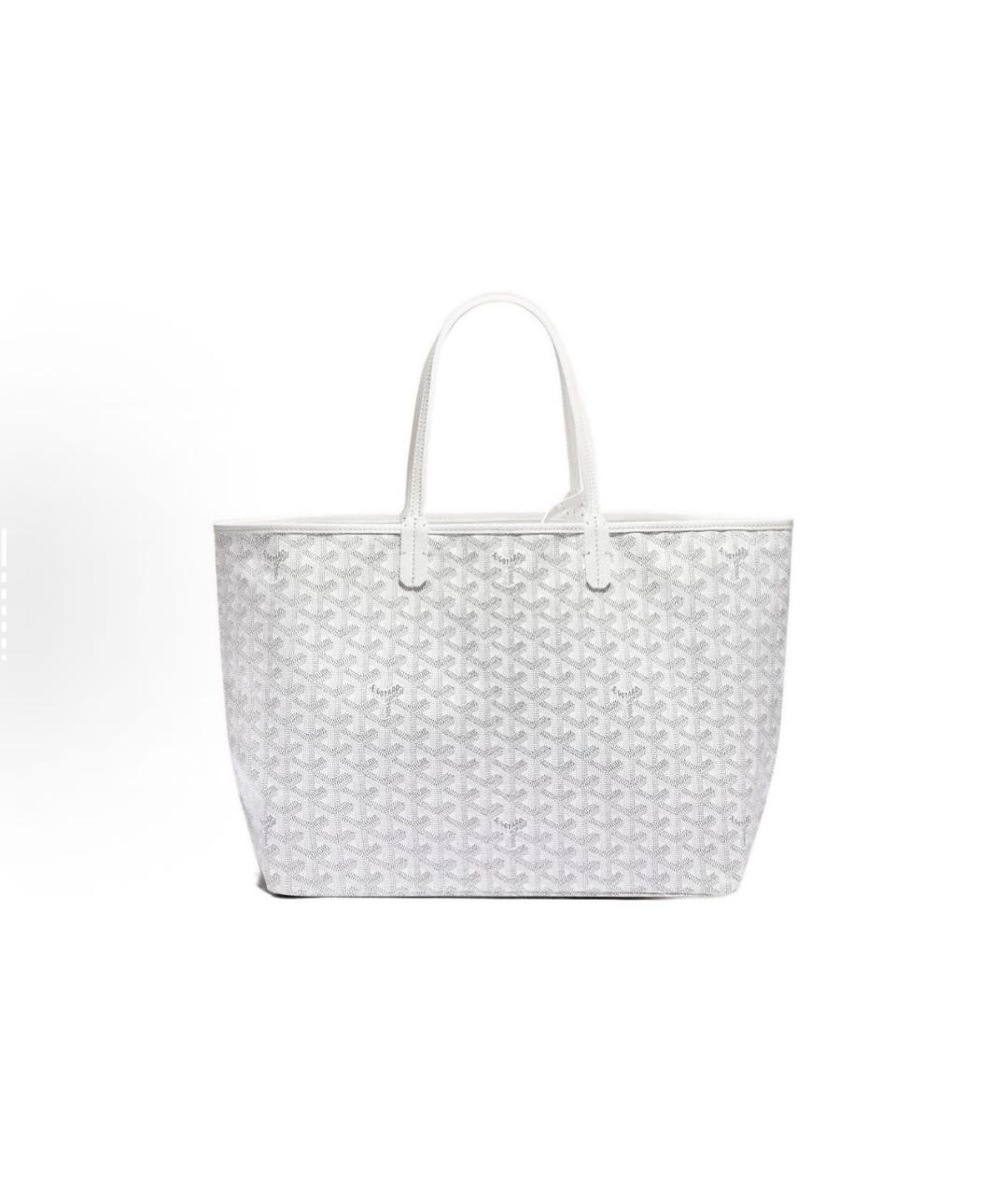 GOYARD Белая кожаная сумка тоут, фото 2