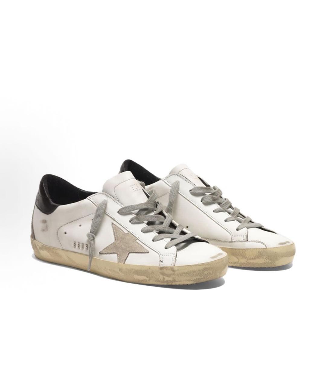 GOLDEN GOOSE DELUXE BRAND Бежевые кожаные кеды, фото 3