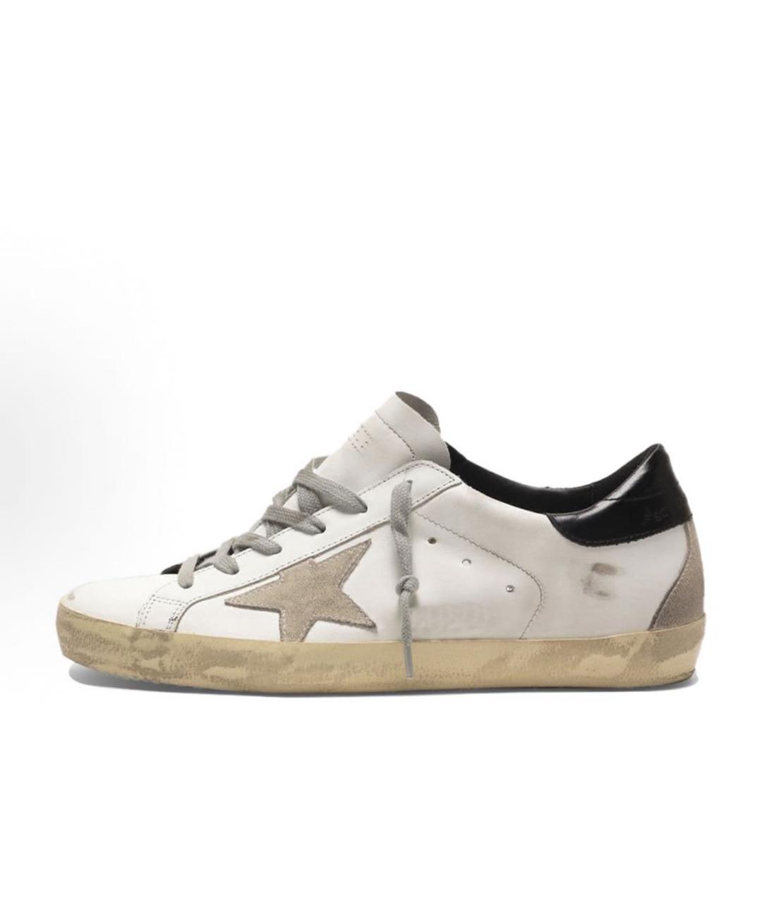 GOLDEN GOOSE DELUXE BRAND Бежевые кожаные кеды, фото 6
