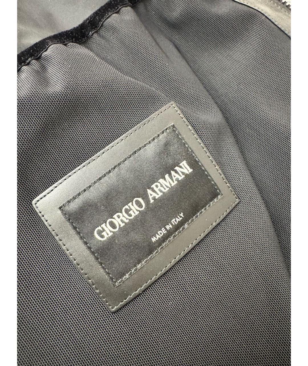 GIORGIO ARMANI Черный кожаный жилет, фото 3