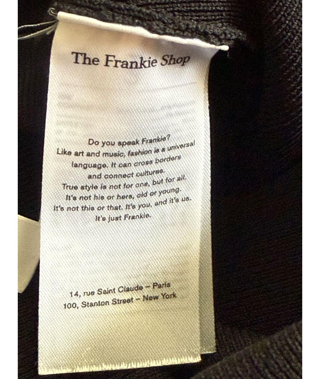 THE FRANKIE SHOP Черная вискозная юбка миди, фото 5