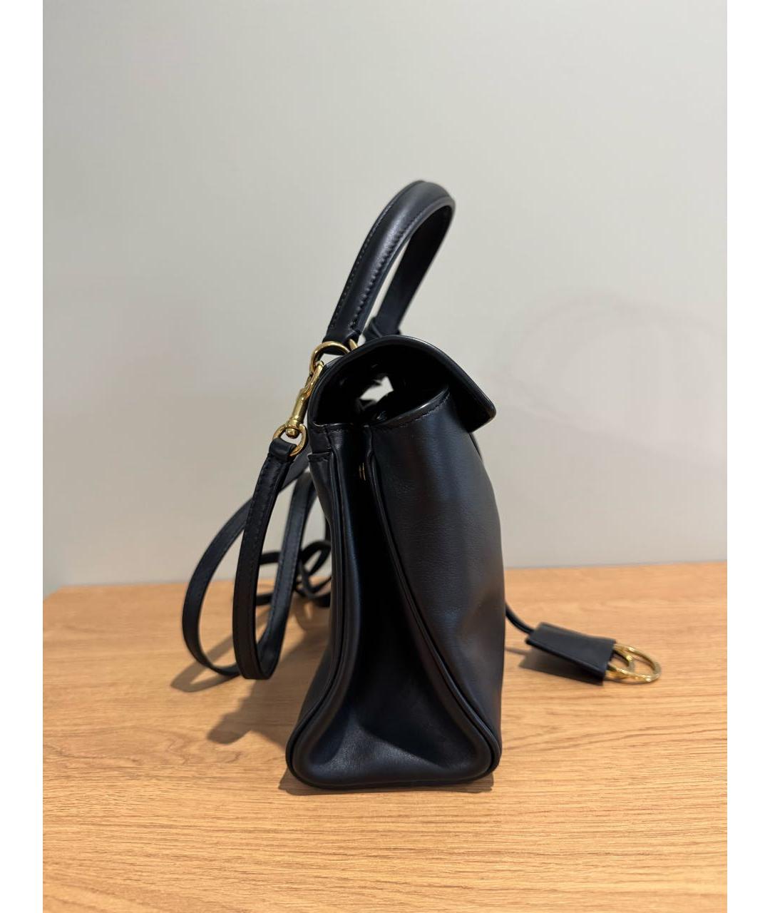 BALENCIAGA Черная кожаная сумка через плечо, фото 2