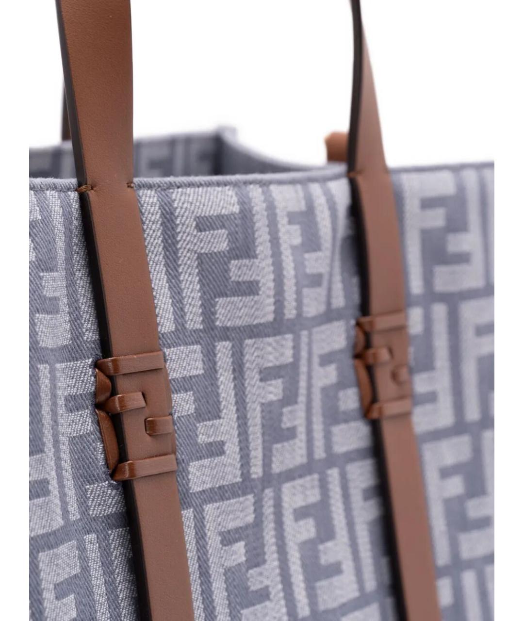 FENDI Голубая сумка тоут, фото 2
