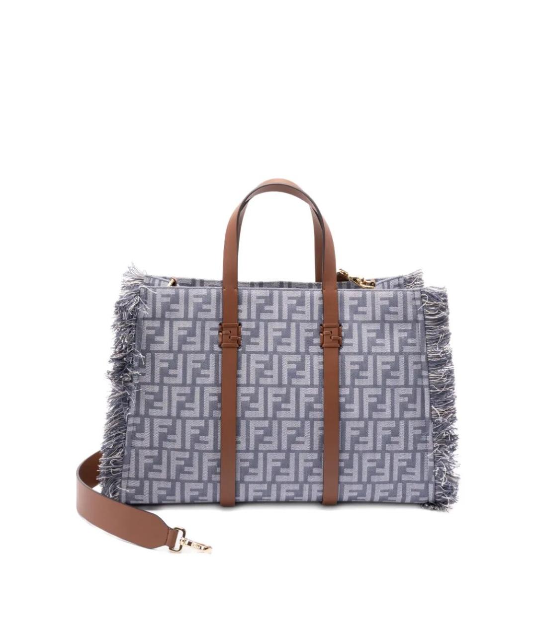 FENDI Голубая сумка тоут, фото 1