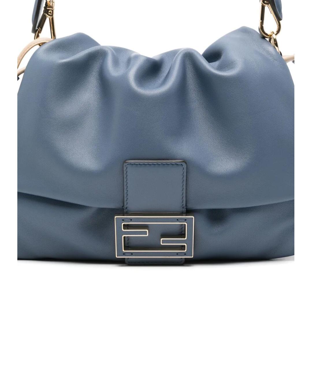 FENDI Синяя кожаная сумка через плечо, фото 4