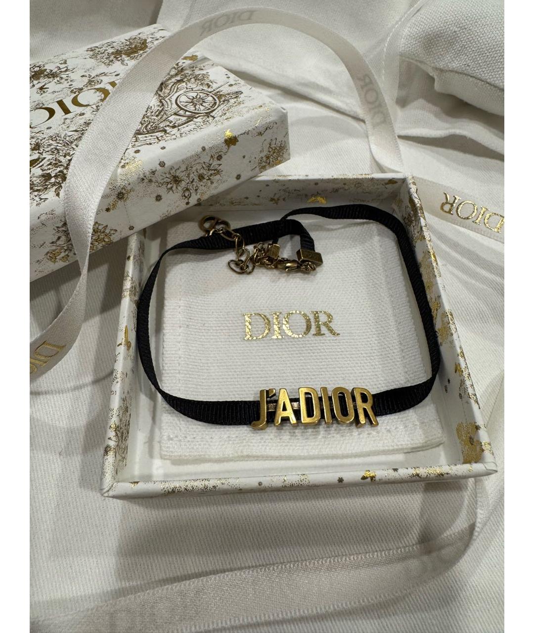 CHRISTIAN DIOR Черный металлический чокер, фото 2