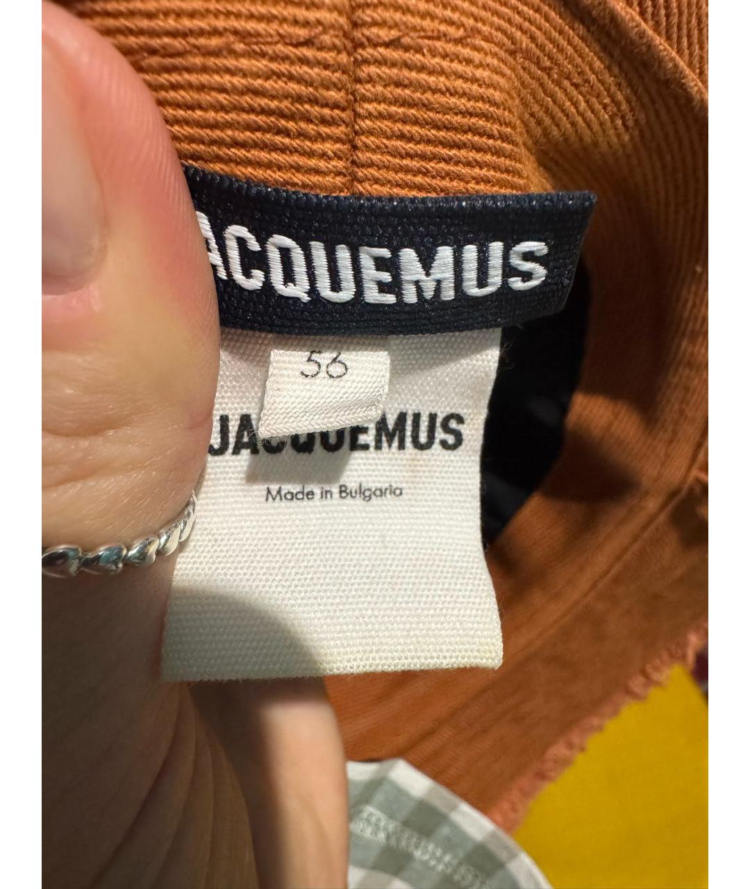 JACQUEMUS Оранжевая хлопковая панама, фото 7