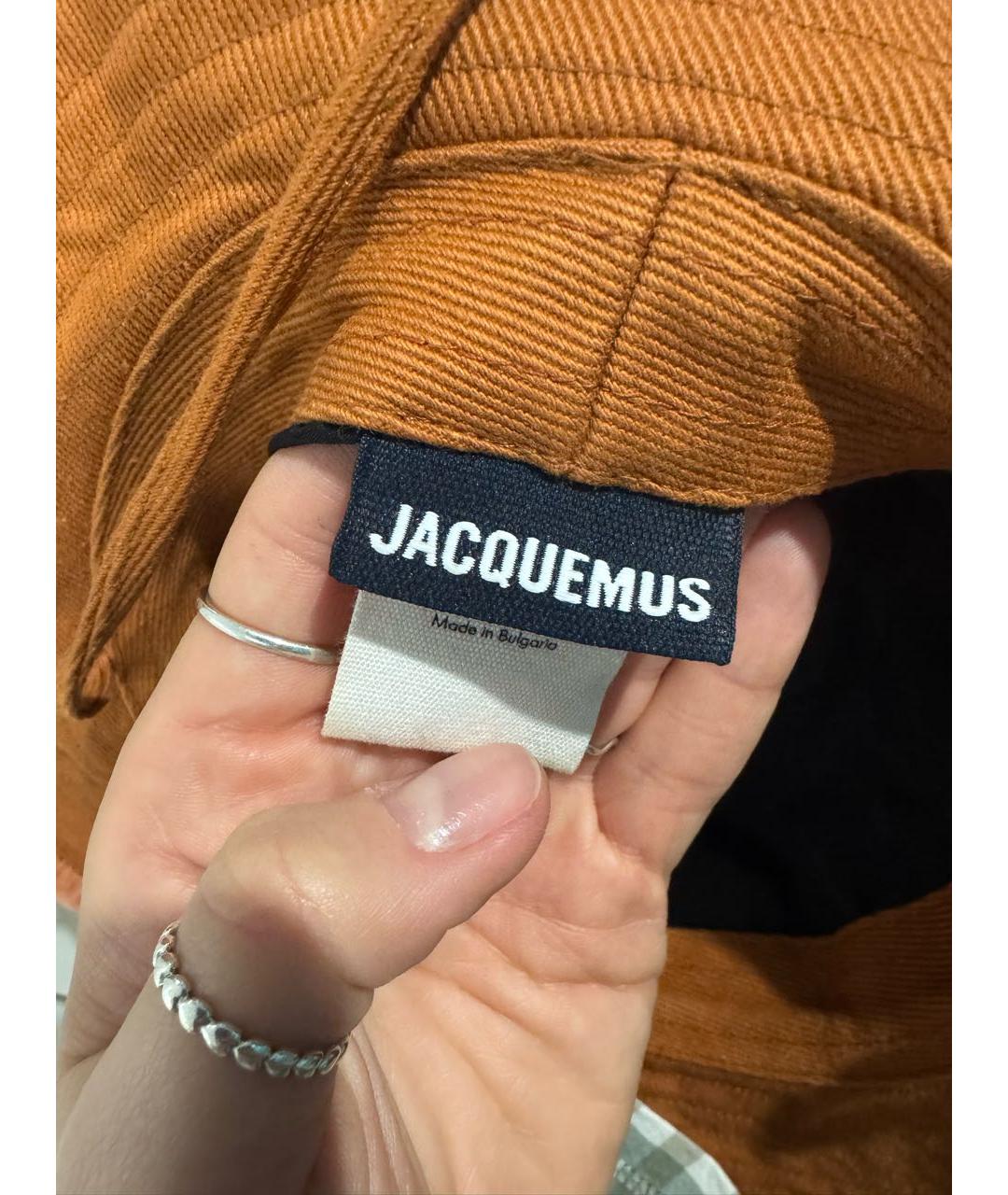 JACQUEMUS Оранжевая хлопковая панама, фото 3