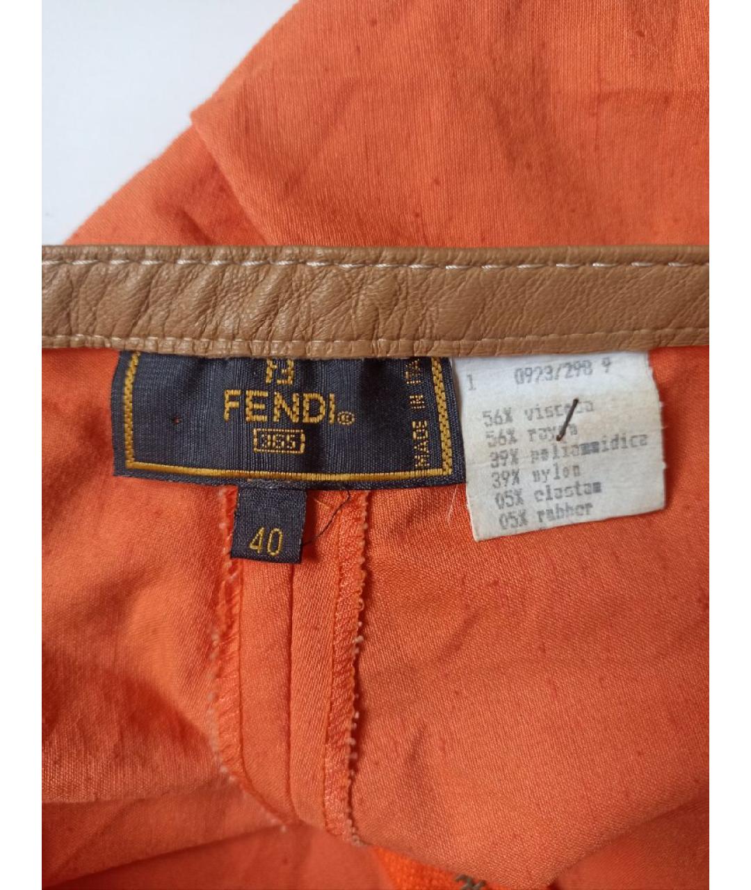FENDI Оранжевое бриджи, фото 3