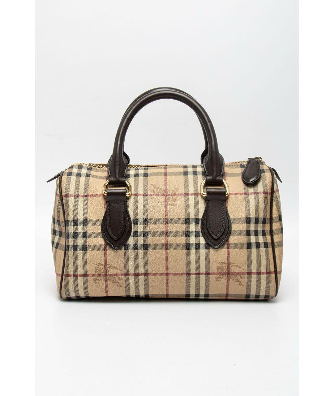 BURBERRY Бежевая кожаная сумка тоут, фото 7
