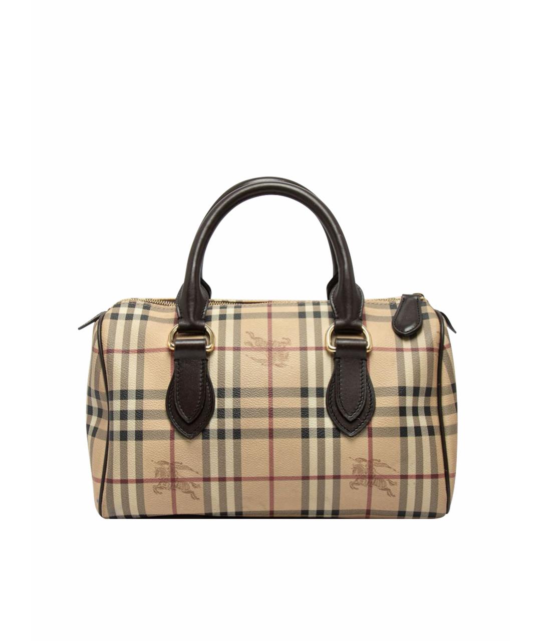 BURBERRY Бежевая кожаная сумка тоут, фото 1