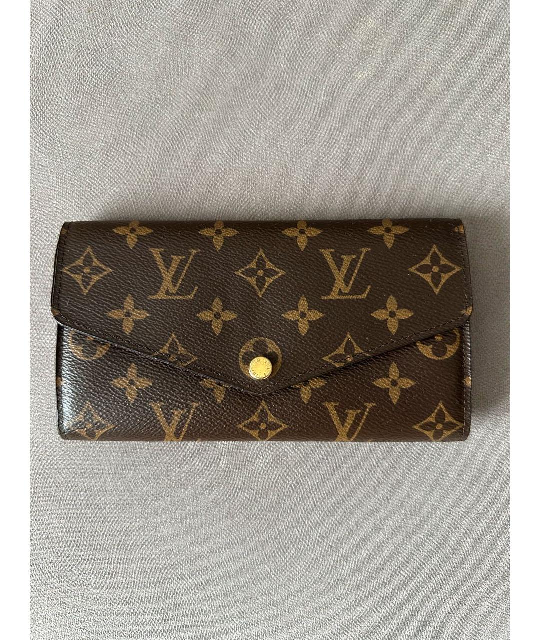 LOUIS VUITTON Коричневый кошелек, фото 5