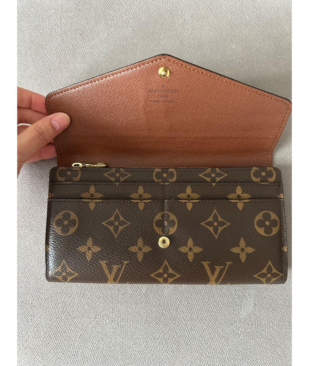 LOUIS VUITTON Коричневый кошелек, фото 3