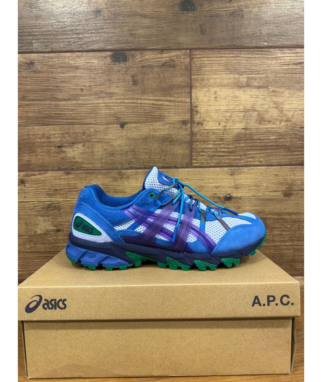 ASICS Синие замшевые низкие кроссовки / кеды, фото 5