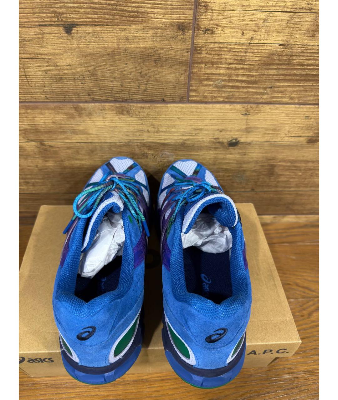 ASICS Синие замшевые низкие кроссовки / кеды, фото 3
