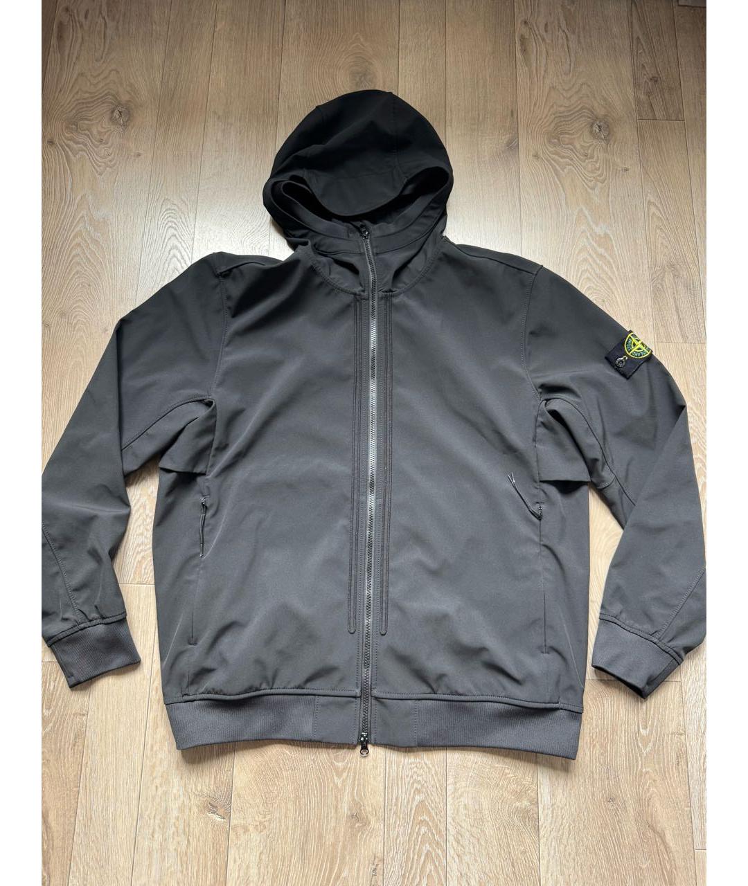STONE ISLAND Черная полиэстеровая куртка, фото 7