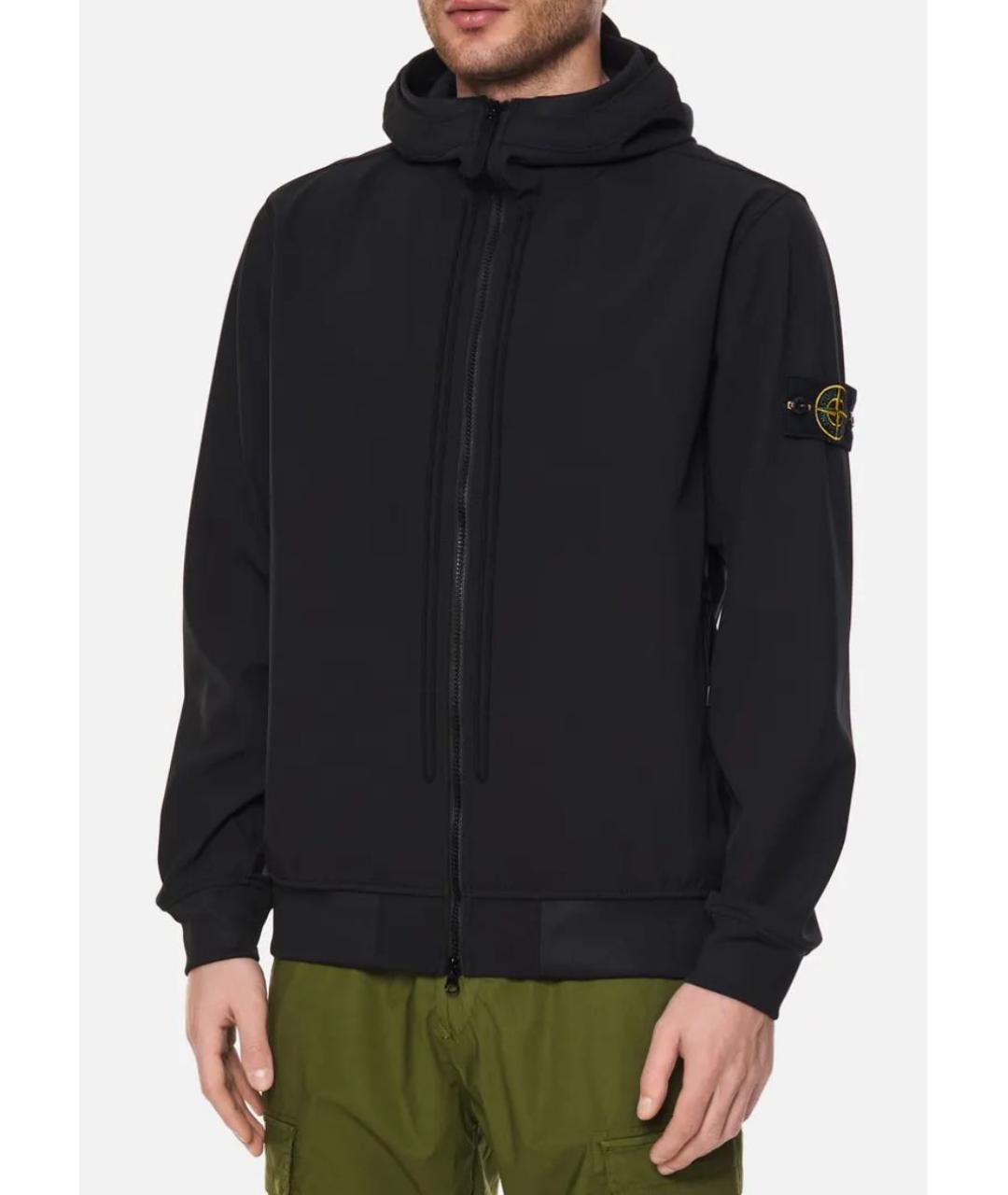 STONE ISLAND Черная полиэстеровая куртка, фото 3