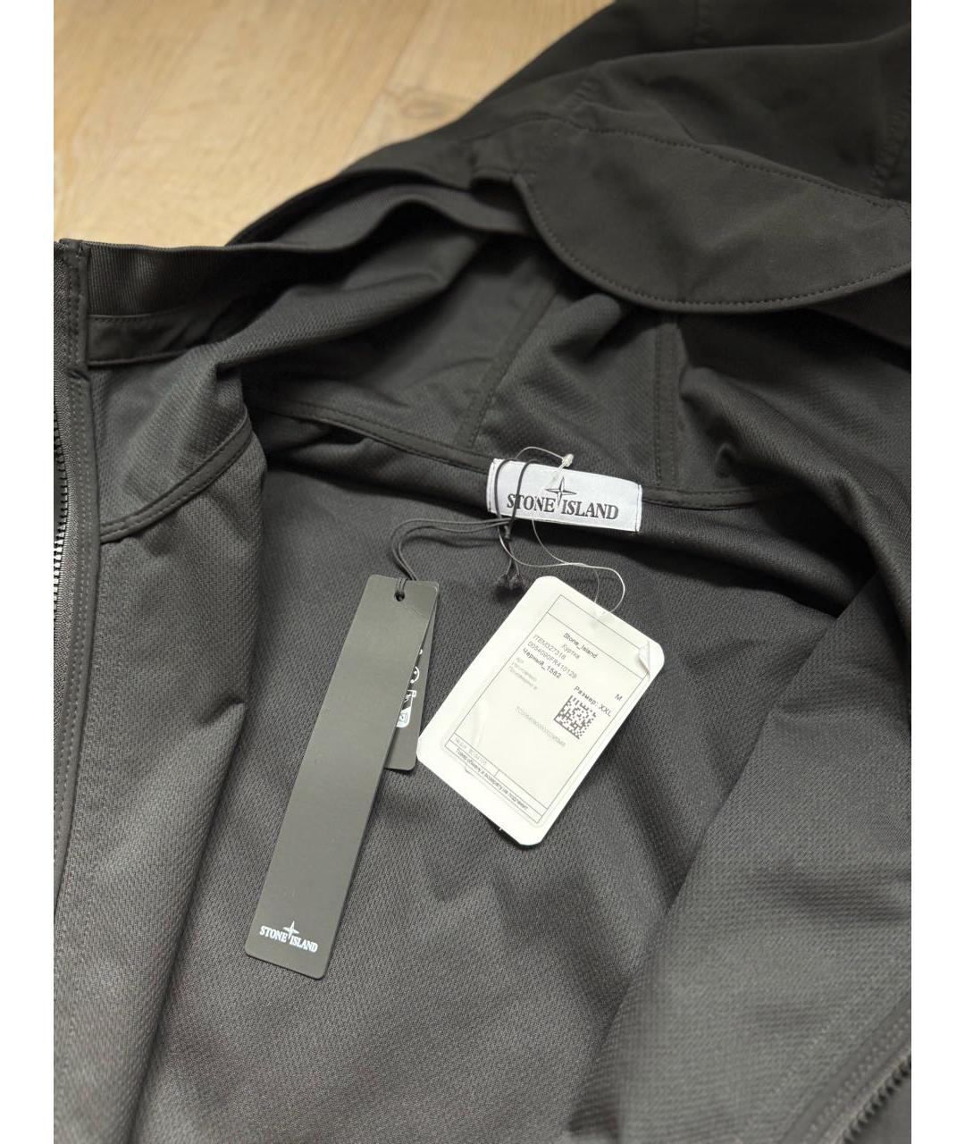 STONE ISLAND Черная полиэстеровая куртка, фото 8