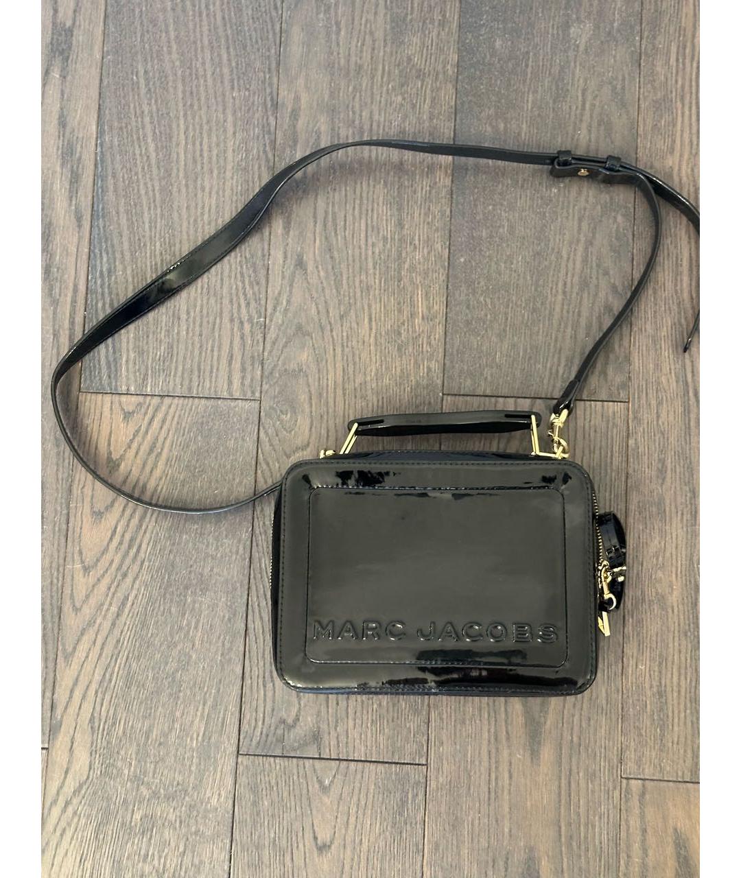 MARC BY MARC JACOBS Черная сумка через плечо из лакированной кожи, фото 8