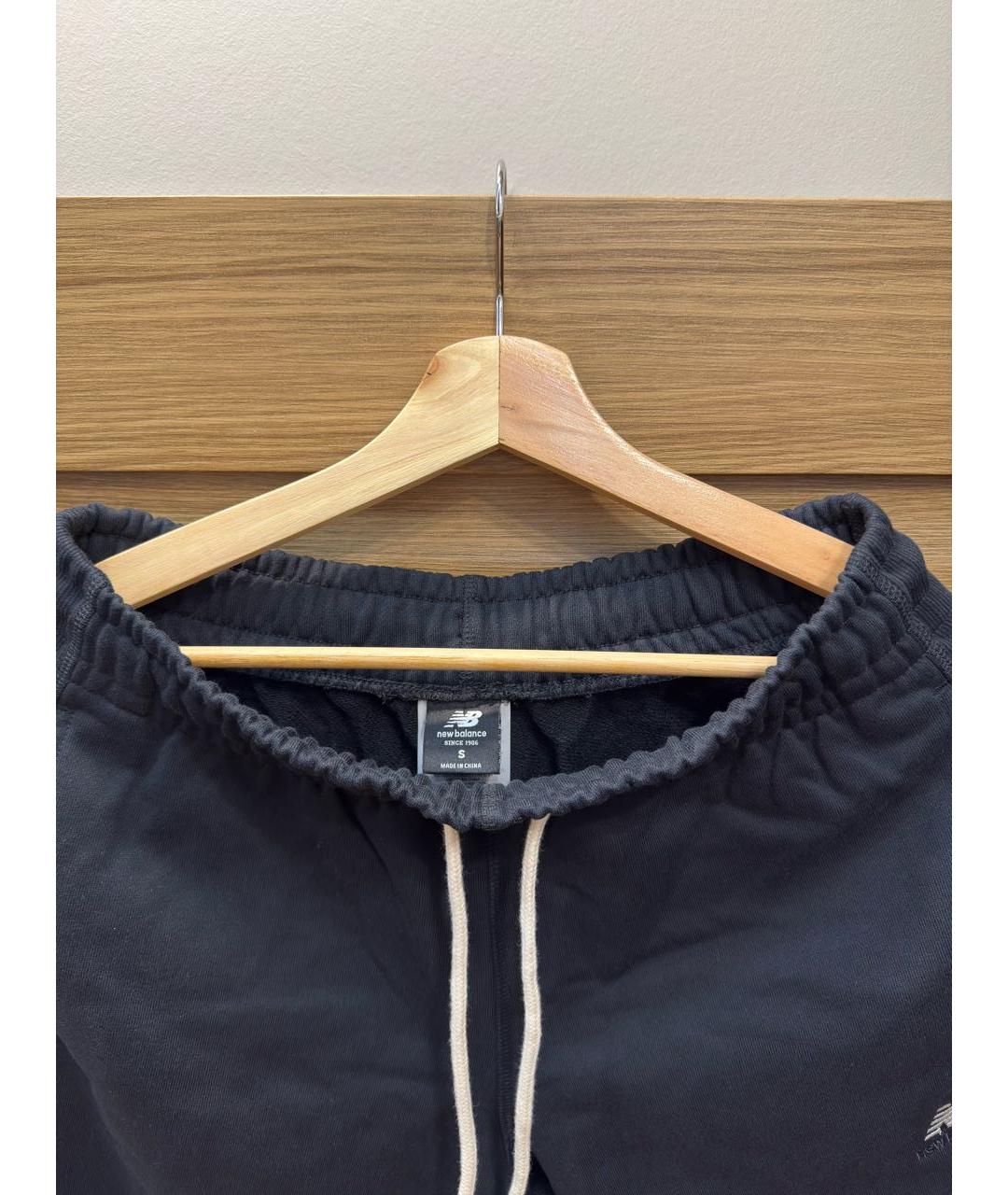 NEW BALANCE Черные хлопковые повседневные брюки, фото 4