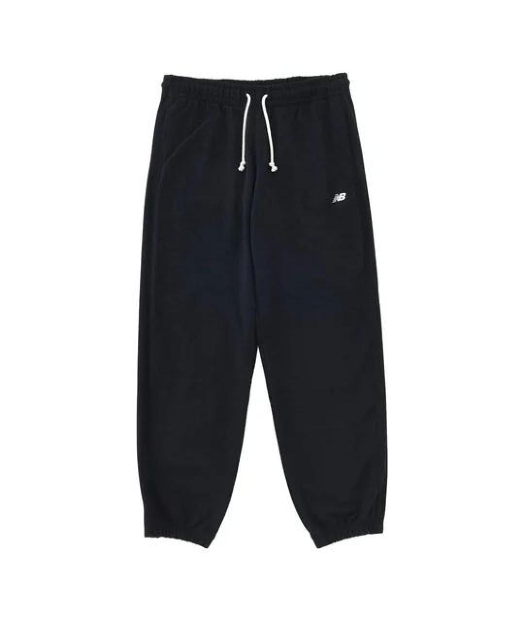 NEW BALANCE Черные хлопковые повседневные брюки, фото 1