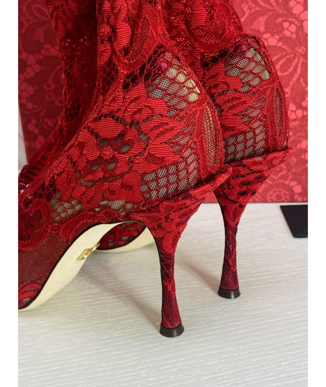 DOLCE&GABBANA Красные ботильоны, фото 4